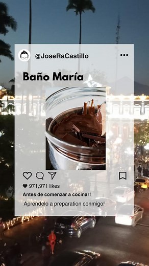 El baño María es una técnica culinaria que consiste en calentar suavemente un alimento sin que entre en contacto directo con la fuente de calor, lo que permite cocinar de manera uniforme y evitar que se queme. Es especialmente útil para preparar postres delicados como flanes y cremas. Comparte este reel con quien creas que lo necesita! #chefjosera #pasteleria #tipsderepsoteria | Chef JoséRa Castillo