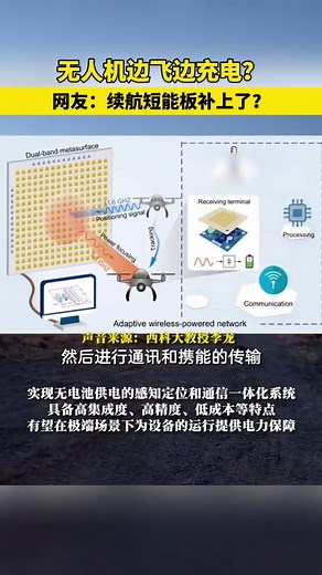 无人机边飞边充电？我国突破动态无线充电技术，有望让充电变成连wifi_腾讯新闻