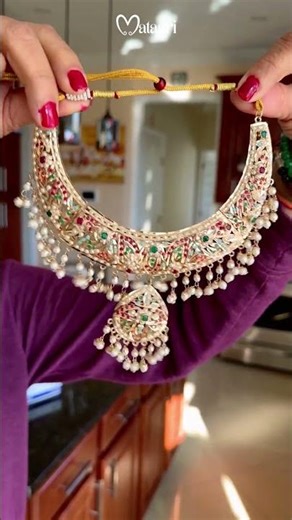 Gold-Plated Antique Anti-Tarnish Necklace Set by Mataari.❤️