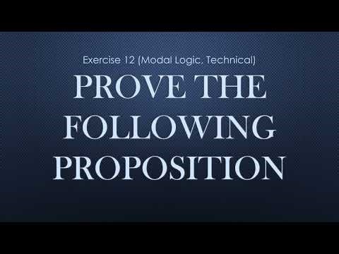Exercise 12 Modal Logic Technical