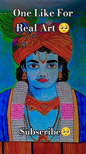 modern art vs my art || #god #art #drawing #krishna #shorts 🥺