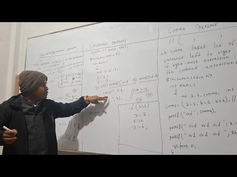 Increment/decrement operator in c||conditional operator in c|comma operator in c