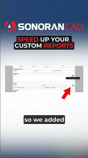 Faster Reports in Sonoran CAD