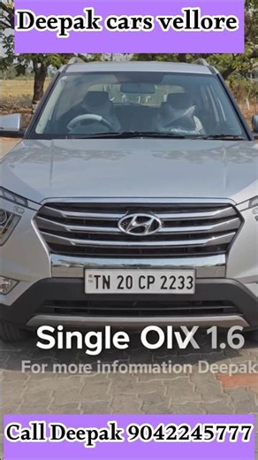 “CRETA SX DIESEL – SINGLE OWNER | TOP CONDITION | READY TO DRIVE 🚗” #deepakcarsvellore #car #cars