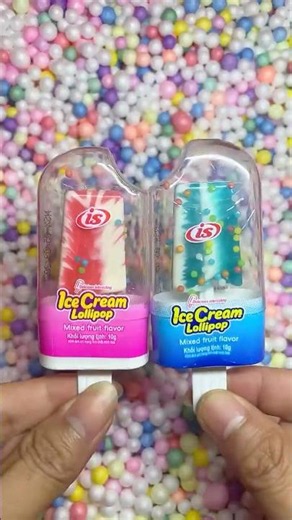 Unwrapping And Eating Ice Cream Lollipop 🍦🍭 #shorts #candy #satisfied