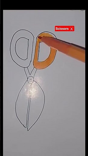 Effortless scissors ✂️ art for beginners for more please subscribe 💗#artistdrawing #artisticchannel