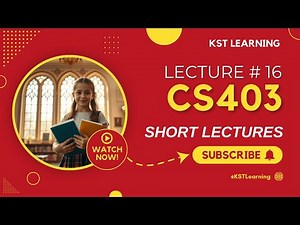 CS403 Short Lecture - 16 | VU Short Lecture | Data Base Management System in (Urdu / Hindi)