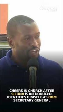 Cheers in church after Sifuna is introduced, identifies himself as ODM Secretary General