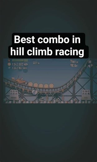 best combo in hill climb racing game to increase your coin and score #progamer #gaming #shorts