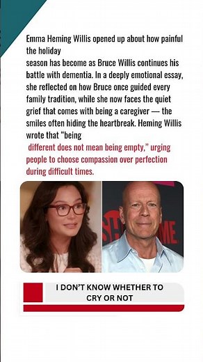 Emotional Dementia Confession from Bruce Willis' Wife Emma Heming