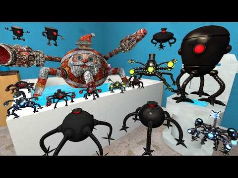 Evolution Of All Omnidroid Robot Army in Bathroom - Garry's Mod Gameplay