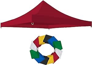 16x16 Canopy Replacement Top for Pop Up Canopy Tent, UV Protection, Waterproof and Windproof Tent Roof for Outdoor Garden Patio Sun Shade, Red