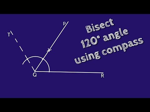 How to bisect 120 degree angle using compass. Bisect 120 degree angle using compass. shsirclasses.