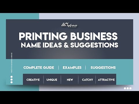 Printing Business Name Ideas & Suggestions