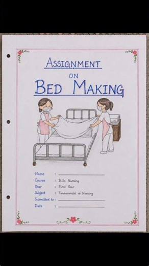 BED MAKING PROCEDURE #clinicalskill #nursingprocedures #assignment #handwrittennotes #portfolio