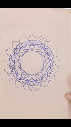 Do You See the Flower? Hidden Geometry 🌸#painting #art#spirograph#satisfying#shorts