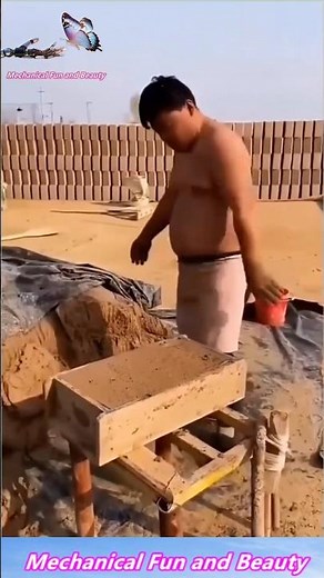 An ancient method of making clay bricks