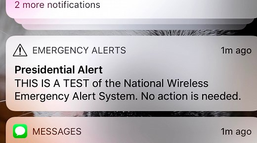 Presidential alert: Text alert immediately turned into meme on social media. See several here