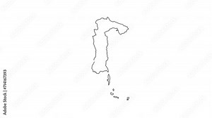 animated sketch map of South Sulawesi province in Indonesia