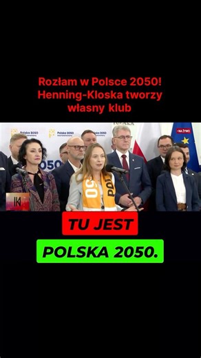 Szok! Koniec jedności! Polska 2050 się dzieli