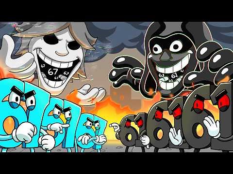 61 vs. 67: WAR of the NUMBERS! (Cartoon Animation)