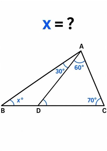 ​Fun Triangle Puzzle: Solve for x 🧠