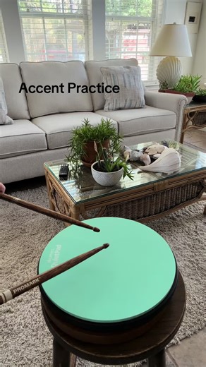 Singles with accents… start slow and work your speed up #drumlesson #musicianlife #practicepad #fyp