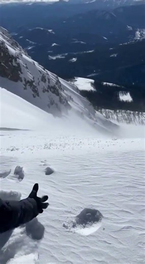 We Did NOT Expect This Snowball to Do That #shortsfeed #snow #snowball #winter #avalanche