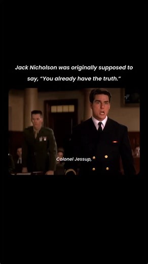 Film Titan on Instagram: "The famous line wasn’t originally “You can’t handle the truth.” In Aaron Sorkin’s script, Colonel Jessup was meant to say “You already have the truth.” Jack Nicholson then elevated the moment by repeating and exploding the line into the now-legendary delivery that defined the scene. 🎬 A Few Good Men (1992) What are your thoughts on the film? 🍿 Follow @filmtitan for more! Follow @filmtitan for more! #afewgoodmen #cinephile #hollywoodmovies #filmcommunity #movielovers"
