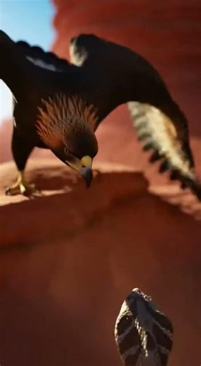 The eagle dives first — but the python bites first.(독수리가 먼저 내려왔지만, 먼저 문 쪽은 비단뱀이다.)