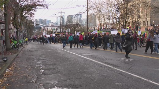 Protest blocks traffic in Capitol Hill, downtown