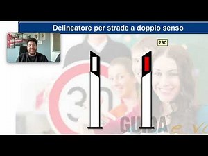 Delineatori normali di margine su strade a doppio senso