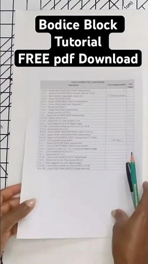 How To Draft BASIC BODICE BLOCK with SLEEVE For T-Shirt