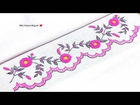 Easy Hand Embroidery For White Outfits || Step-by-Step Guide