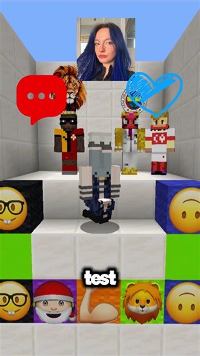 Minecraft EMOJİ CHALLANGE💎🐸🐵 #shorts #minecraft
