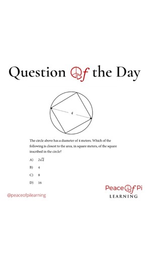 SAT Math Tutoring Specialist on Instagram: "Can you solve today’s QOD? 🧐 Hit that like button if you know the answer... 🤫 Peace ✌️ #mathtutor #satmath #satmathtutoring #satmathprep #sat satmathtutor satmathprepcourse"