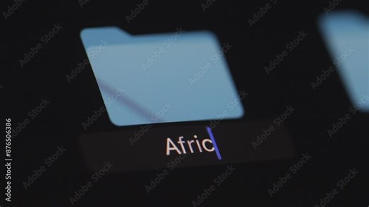 Create a folder for files named Africa,, text Africa, travel in Africa