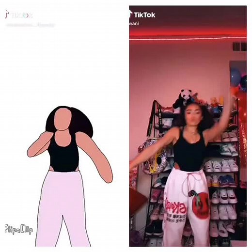 My animation vs the real video x ps we started our account again to make it better #animation #art #foryoupage