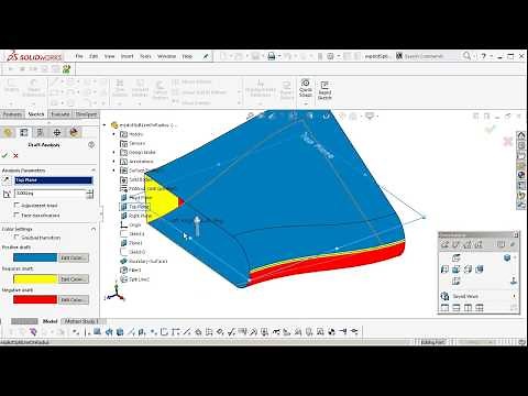 Solidworks Tutorial: Drafted split line along a radius/fillet