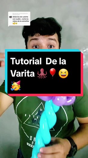 Aprende a hacer una linda varita de pulpo con globos