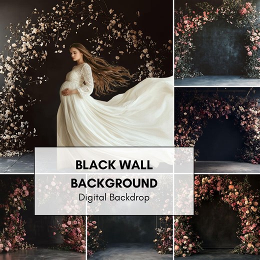 12  Black Wall Backdrop | Minimal Dark Background | Modern Black Wall Texture | Elegant Studio Backdrop for Photography,events & Digital Use - Etsy