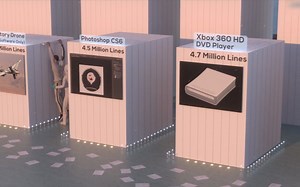 编程语言的历史！各种软件的代码有多少？3d视频演示