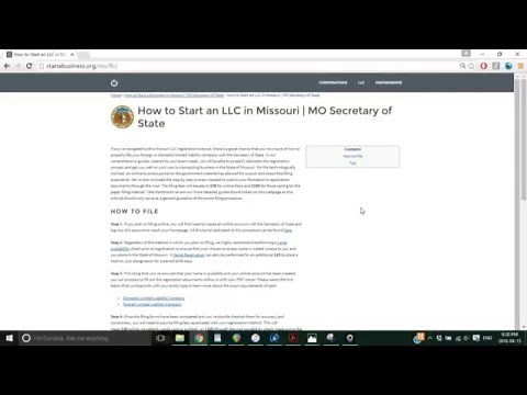How to Start an LLC in Missouri | MO Secretary of State
