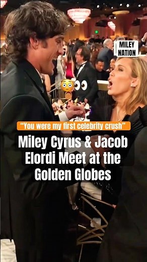Miley Cyrus & Jacob Elordi Meet at the Golden Globes 2026 😳 | #shorts #MileyCyrus