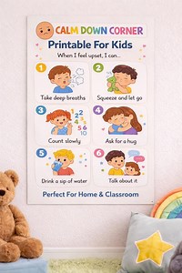 Kids Calm Down Corner Chart | Emotional Regulation Coping Skills Poster (digital Download) - Etsy
