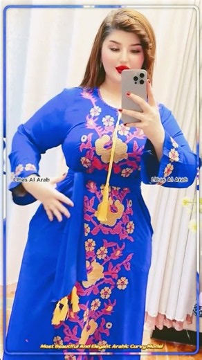 ✨ Beautiful Arabic Model Shamas | Arabian Curvy Plus Size Kaftan Dress Showcase ✨
