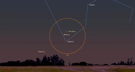 See the moon and Venus join close together tonight