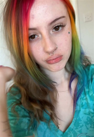 #dermal #rainbowhair #fashion | rainbow hair