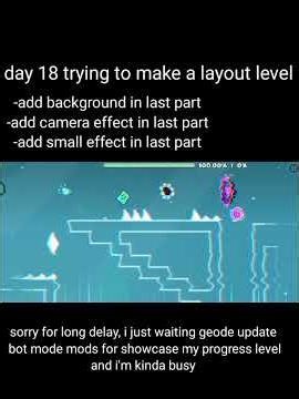 day 18 making a layout level, sorry for delay #geometrydash #gd #shorts