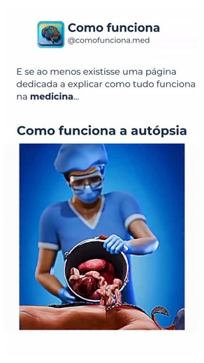 Como Funciona | Medicina | Como funciona a autópsia 🩺🧠 A autópsia é um exame feito após a morte para entender o que realmente aconteceu com o corpo. Ela ajuda a... | Instagram